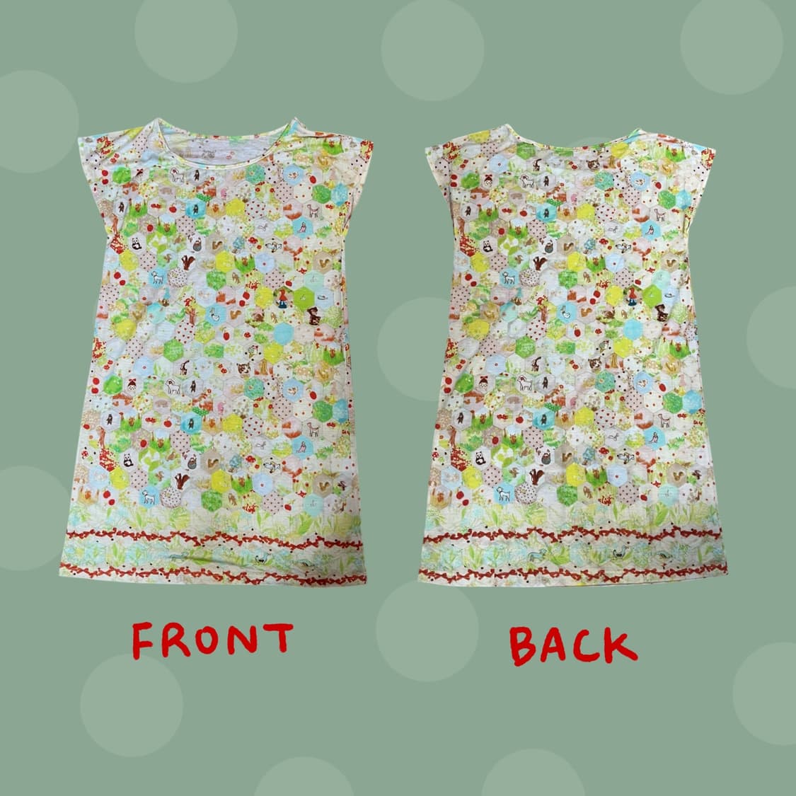 모리걸 빈티지 수채화 패치워크 원피스 상품이미지4