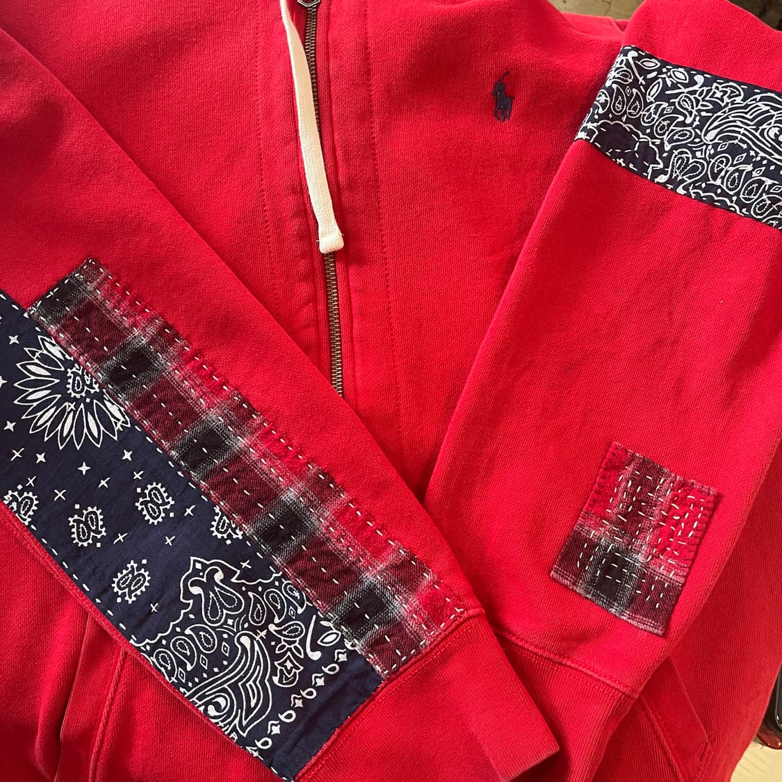 Polo 사시코자수 후드집업 상품이미지7