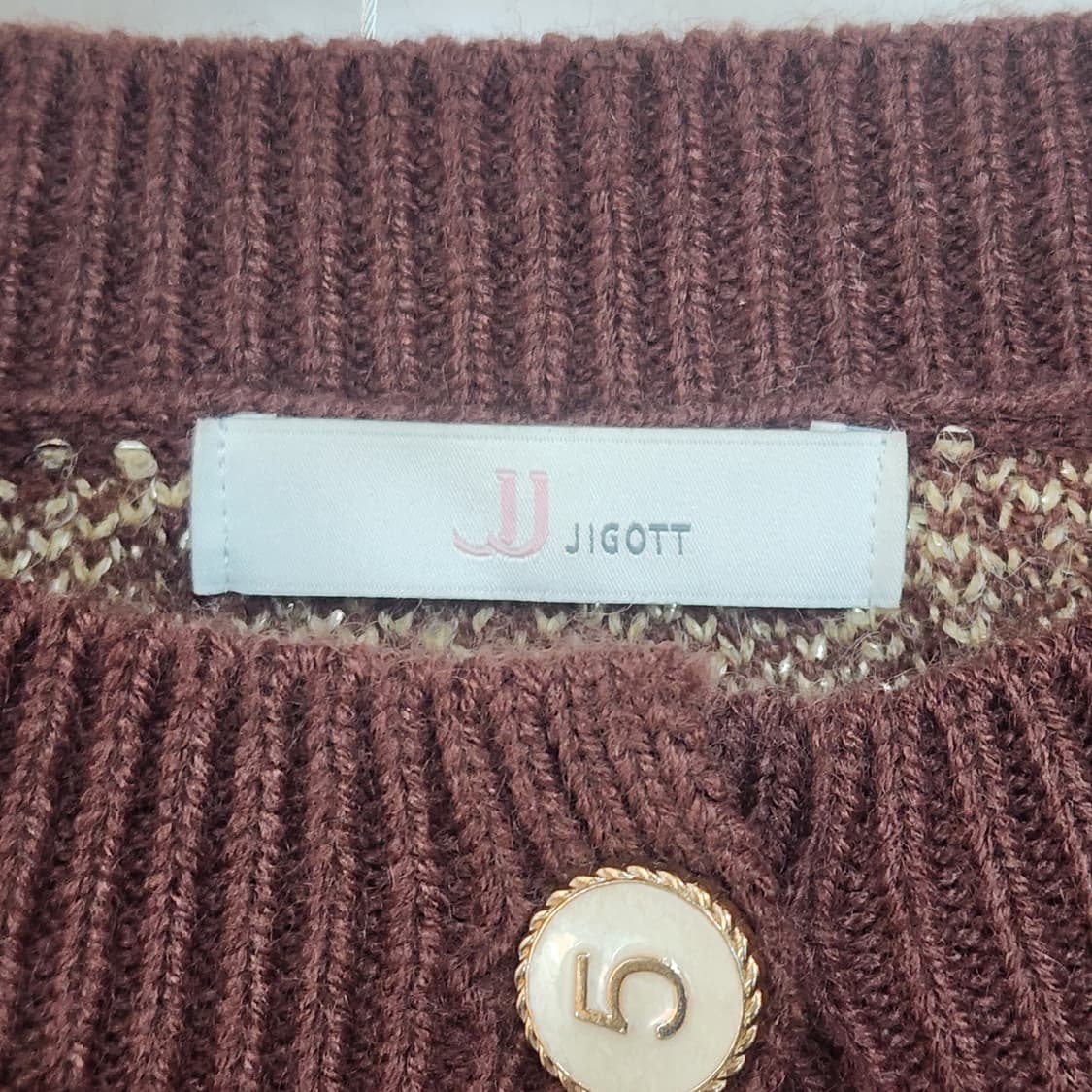 지고트 플라워 패턴 가디건 상품이미지3