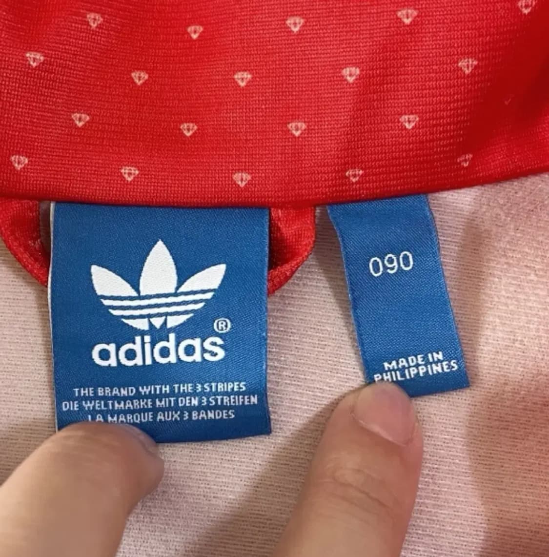 아디다스 파이어버드 도트집업레드 상품이미지3