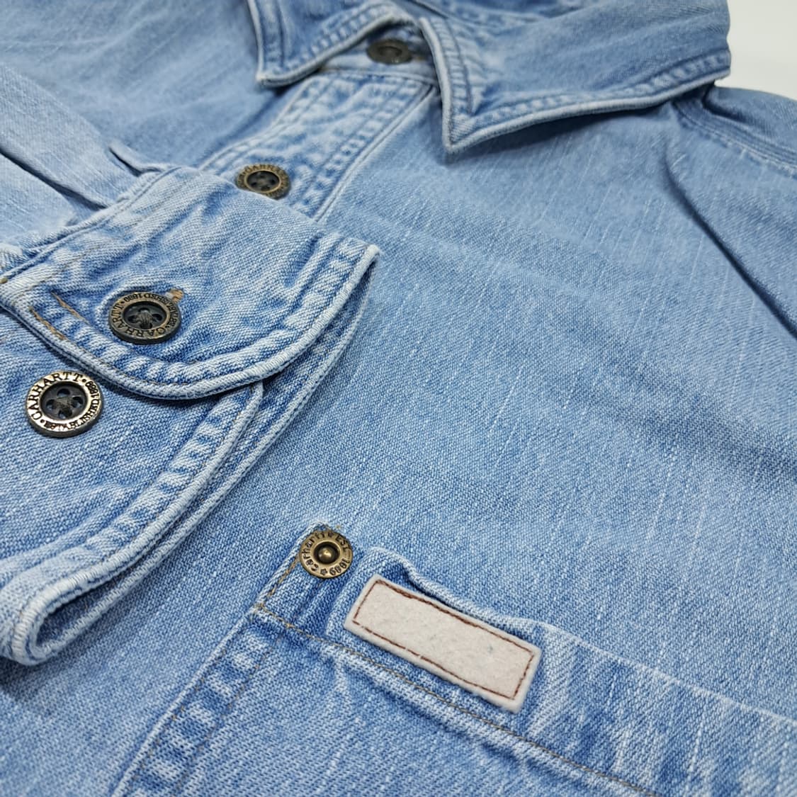 CL587 L 칼하트 00s 코튼 워싱 데님셔츠 셔츠남방 상품이미지5