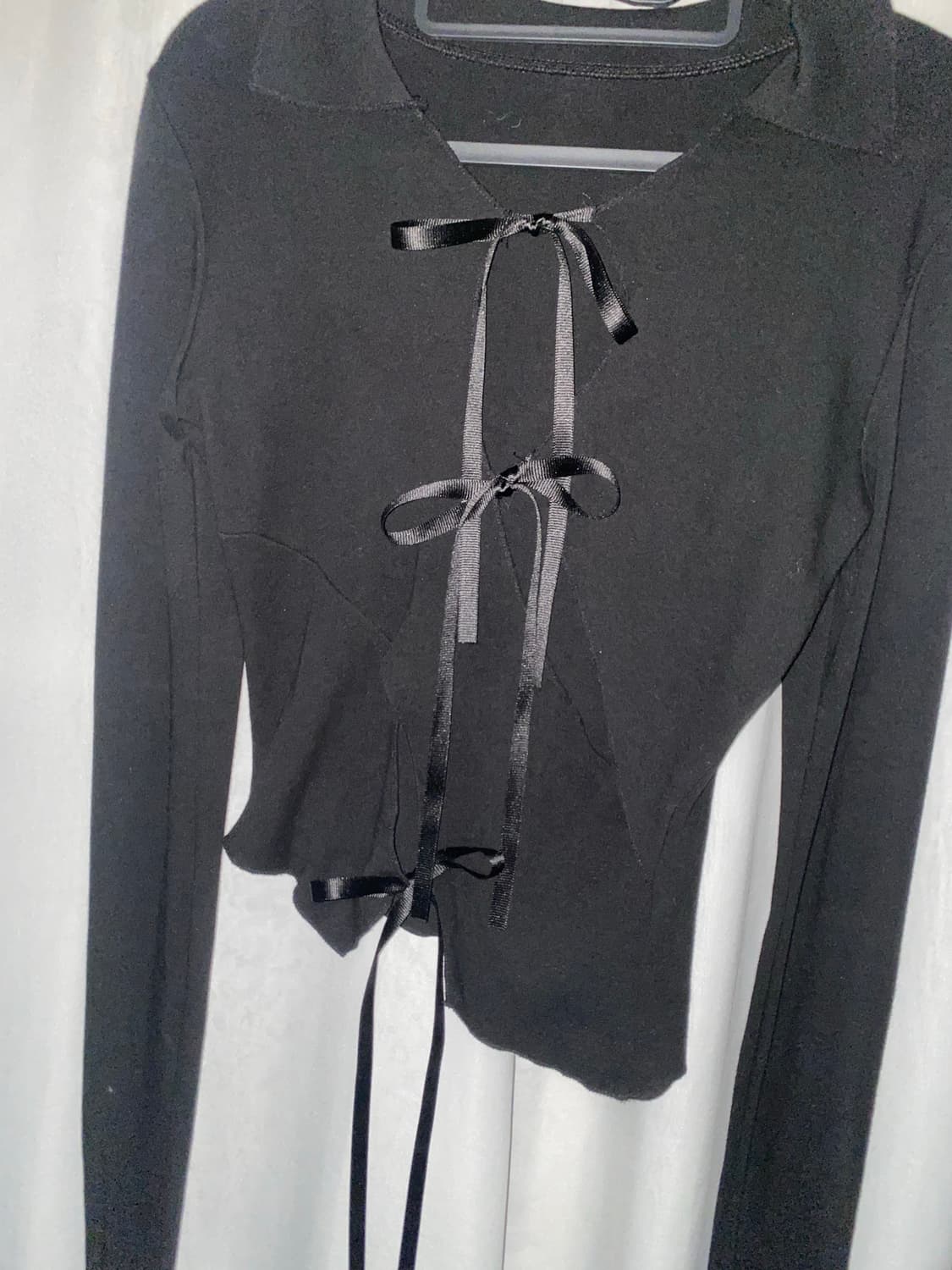 RIBBON COLLAR T-SHIRT 리본 카라티 상품이미지1