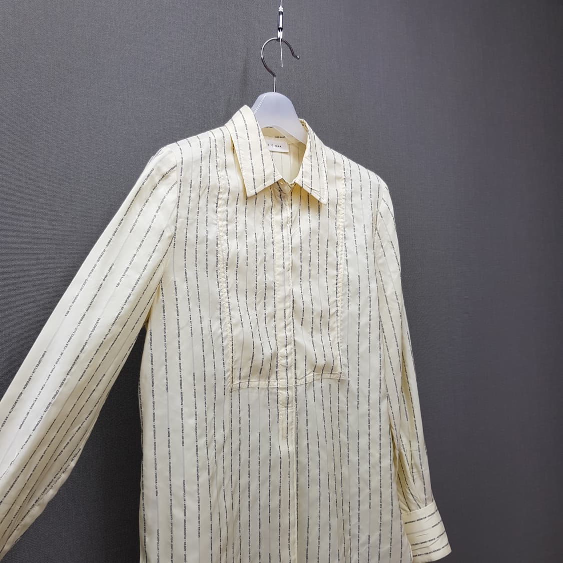 미샤  레터 스트라이프 실크 셔츠 블라우스 85-97-160 사이즈 상품이미지3