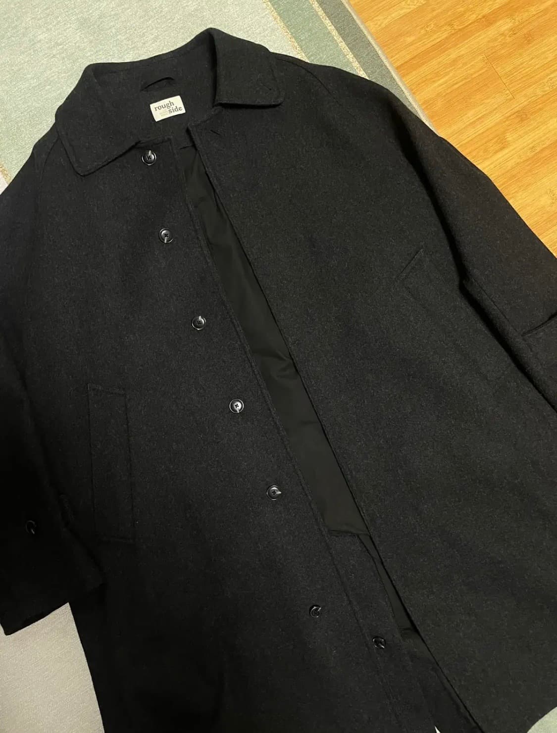 [2] 러프사이드 발마칸 코트 애쉬 블랙 상품이미지2