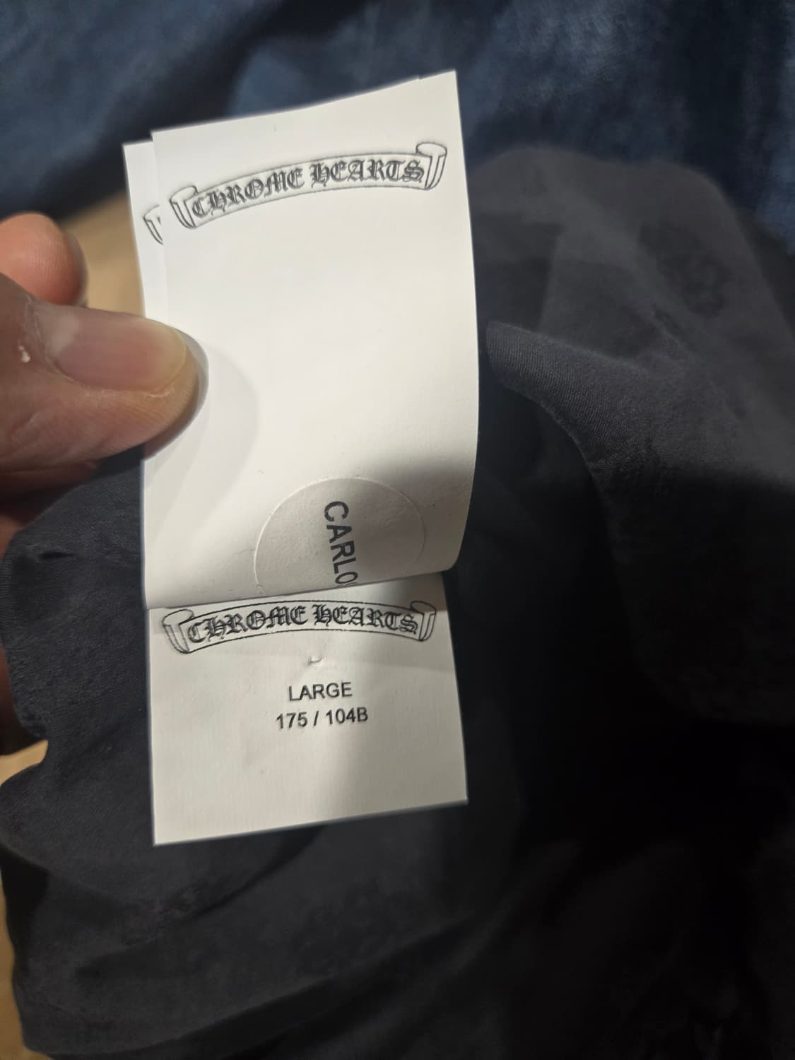 크롬하츠 트리플 화이트 레더패치 데님 아노락 후드(새상품) 상품이미지9