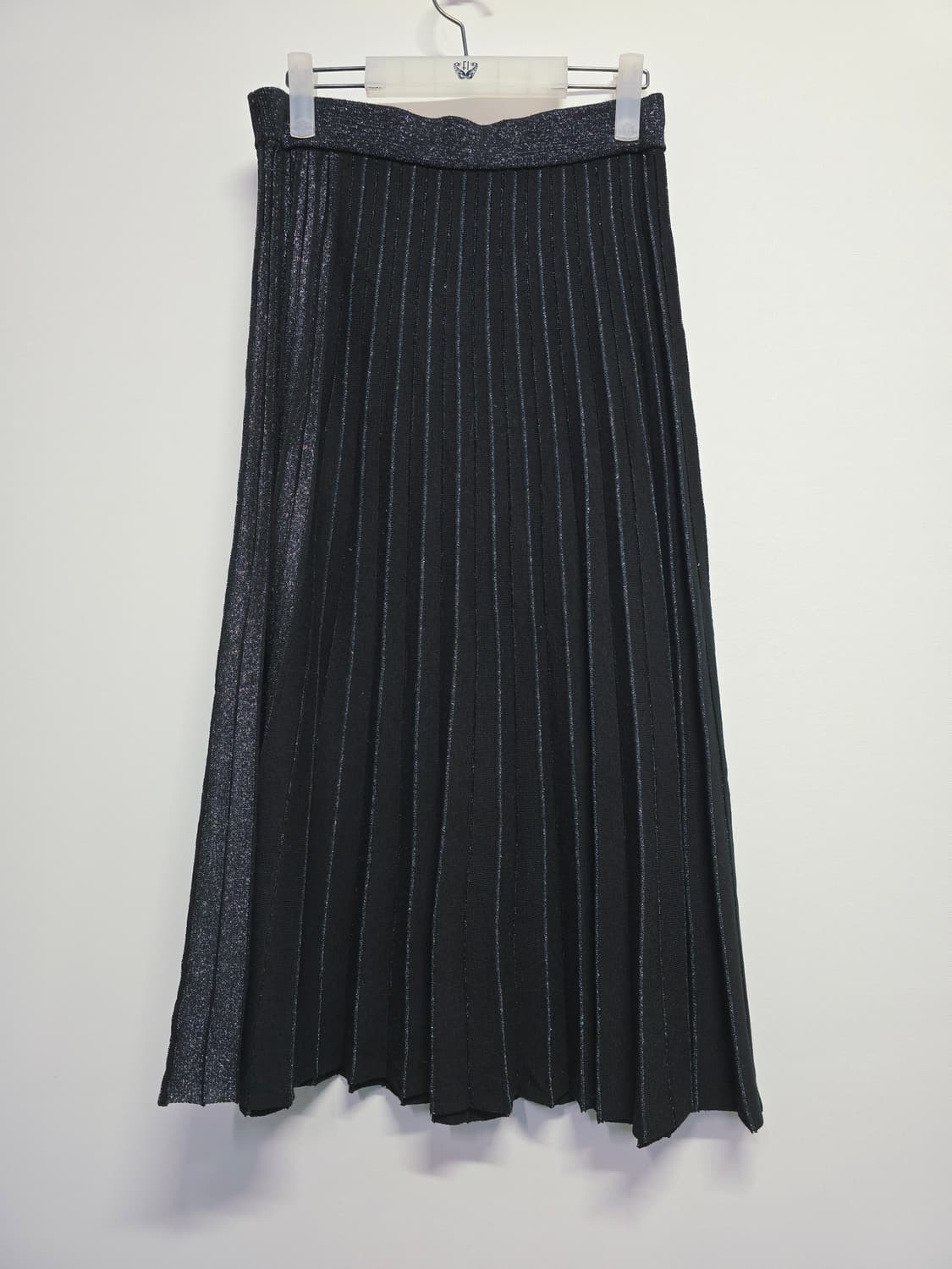 조이너스 블랙 세로 스트라이프 플리츠 롱 스커트 상품이미지6