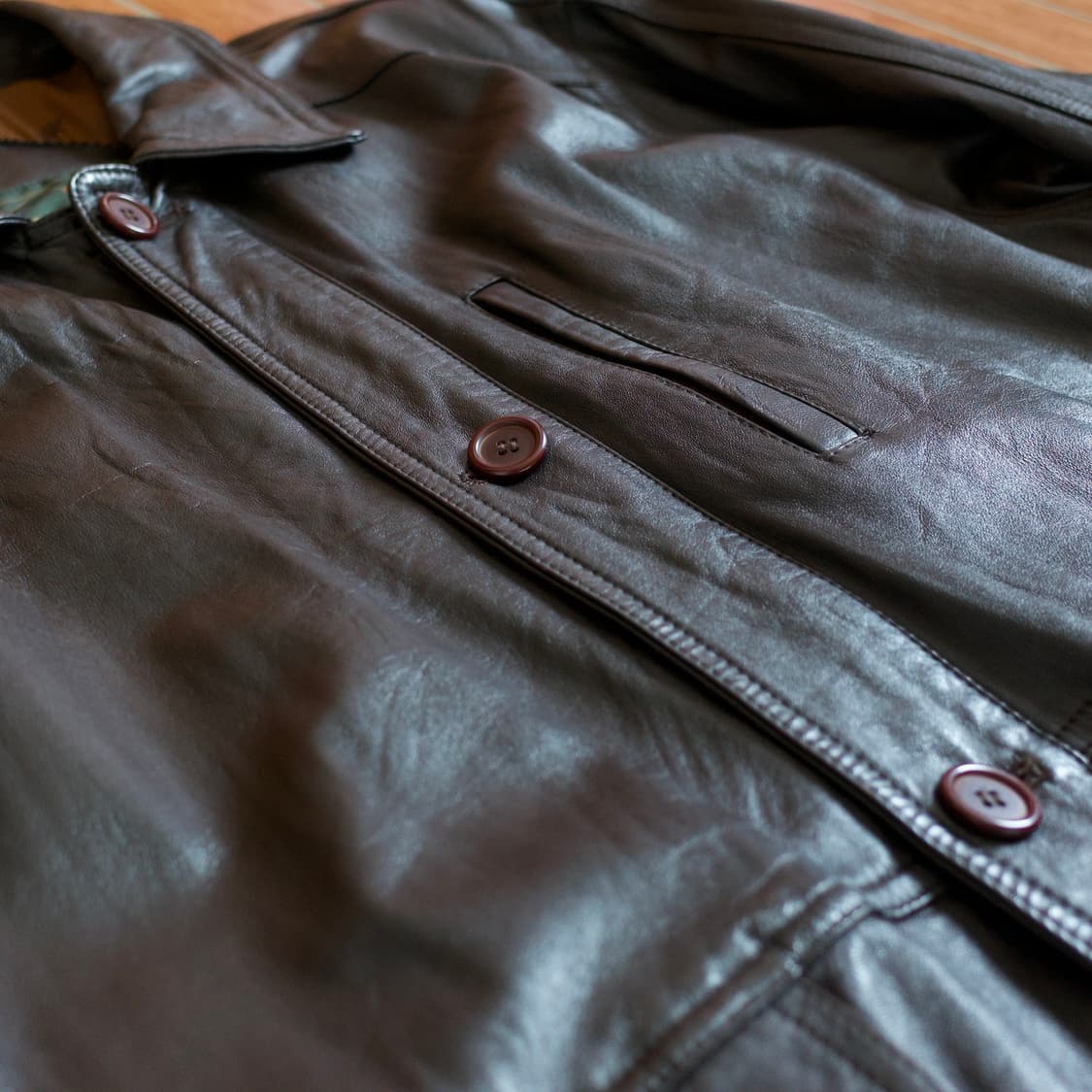 90’s Cross wood sheep-skin car coat 상품이미지4