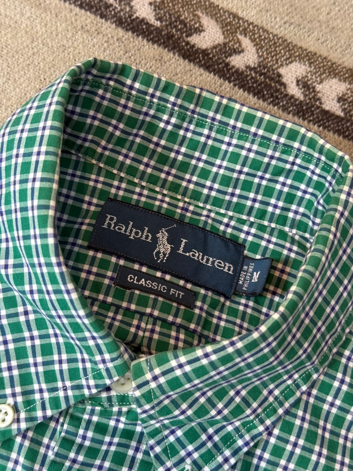 Ralph Lauren 클래식핏 체크 반팔 셔츠 상품이미지5