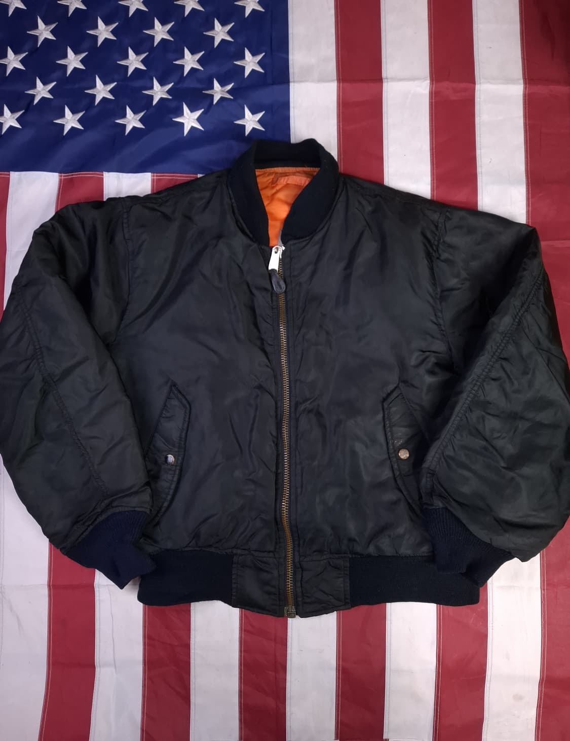 80's 밀리터리 민수용 미공군 MA-1 항공자켓 상품이미지1