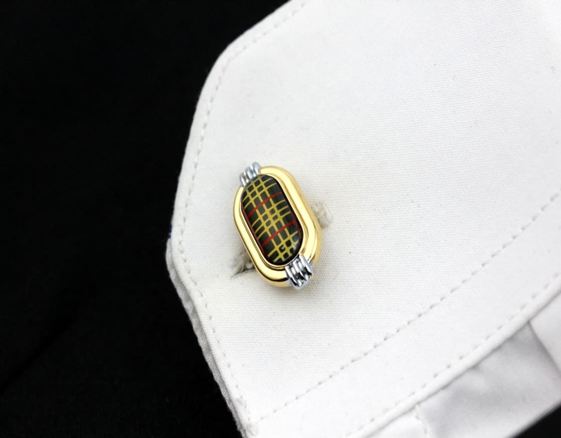 버버리 A,A-등급 5.8cm 체크패턴 남자 명품 넥타이핀 상품이미지9