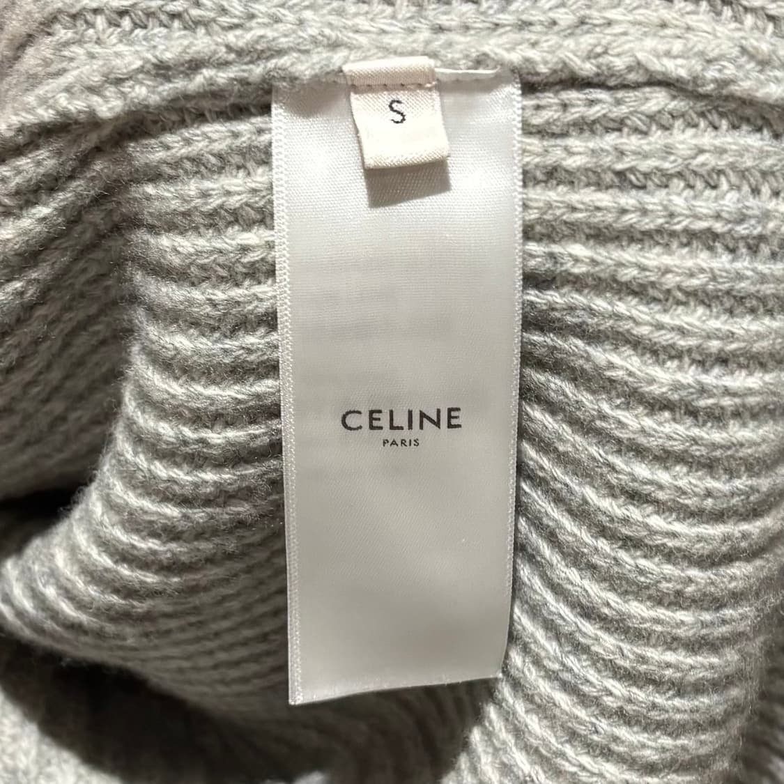 S/셀린느 리브드 울 니트 후드티 상품이미지3