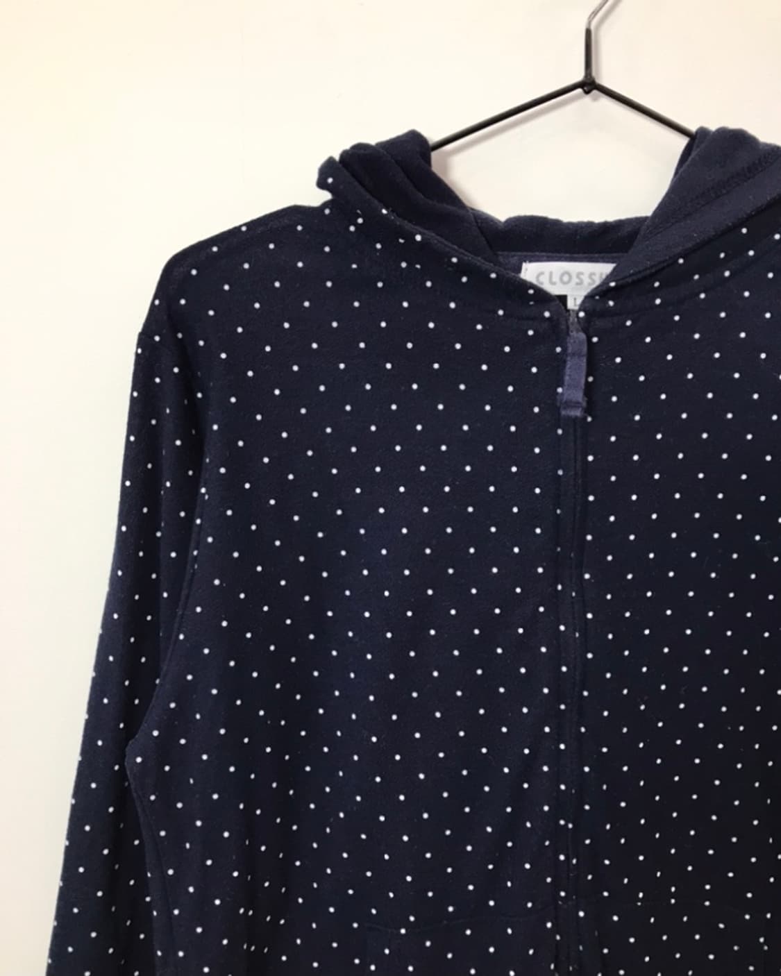 Jpn Navy Dotted Zip Up Hoodies 상품이미지3