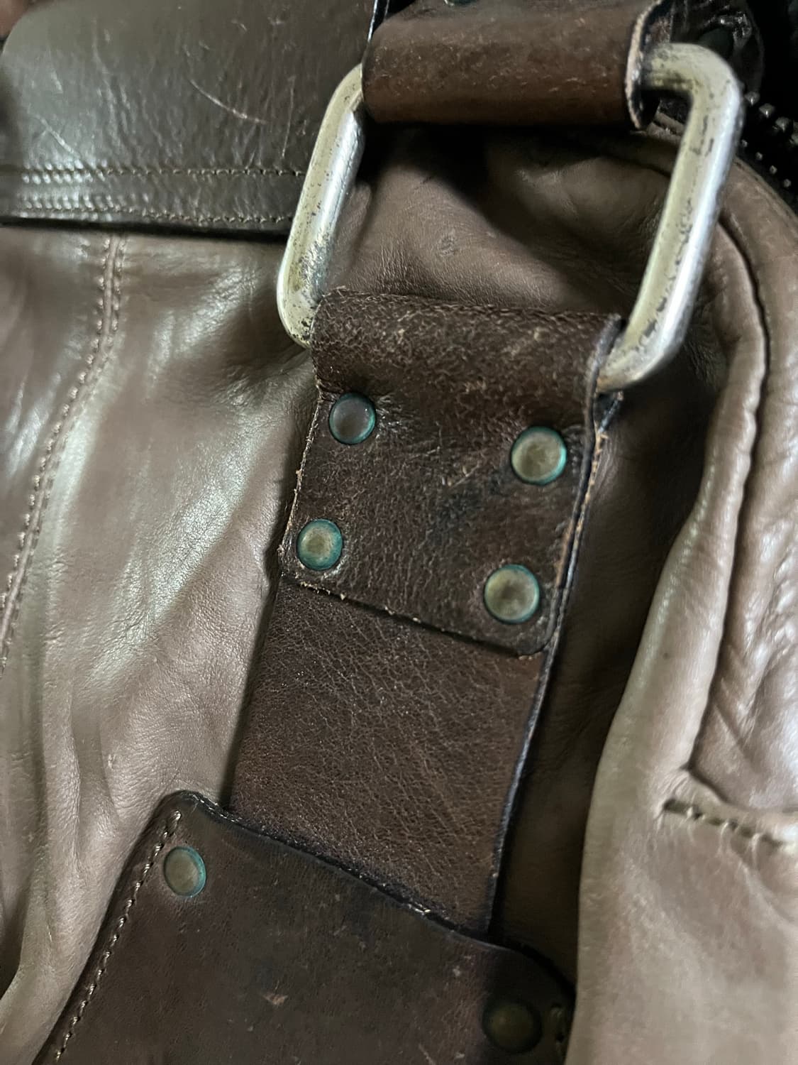 00s 디젤 아카이브 레더 토트백 상품이미지5