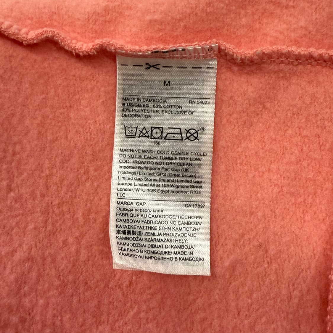 갭 딸기우유 핑크 후드집업 상품이미지7