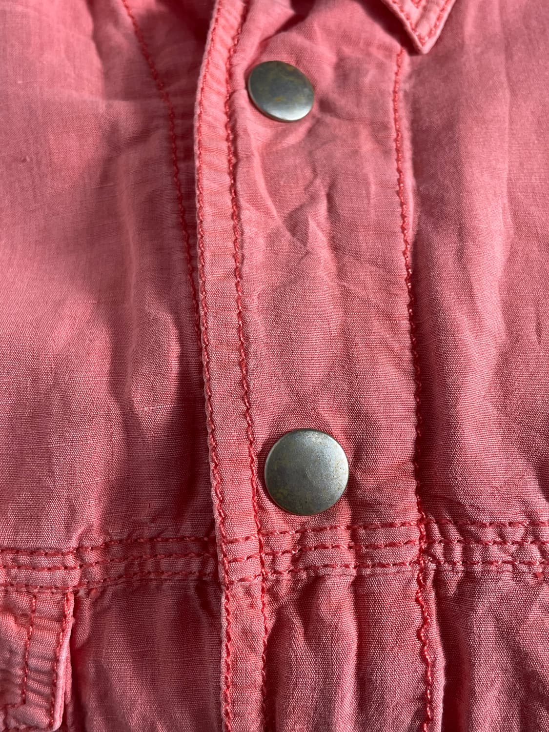 Diesel Industry 디젤 코랄 반팔 핑크 셔츠 상품이미지6