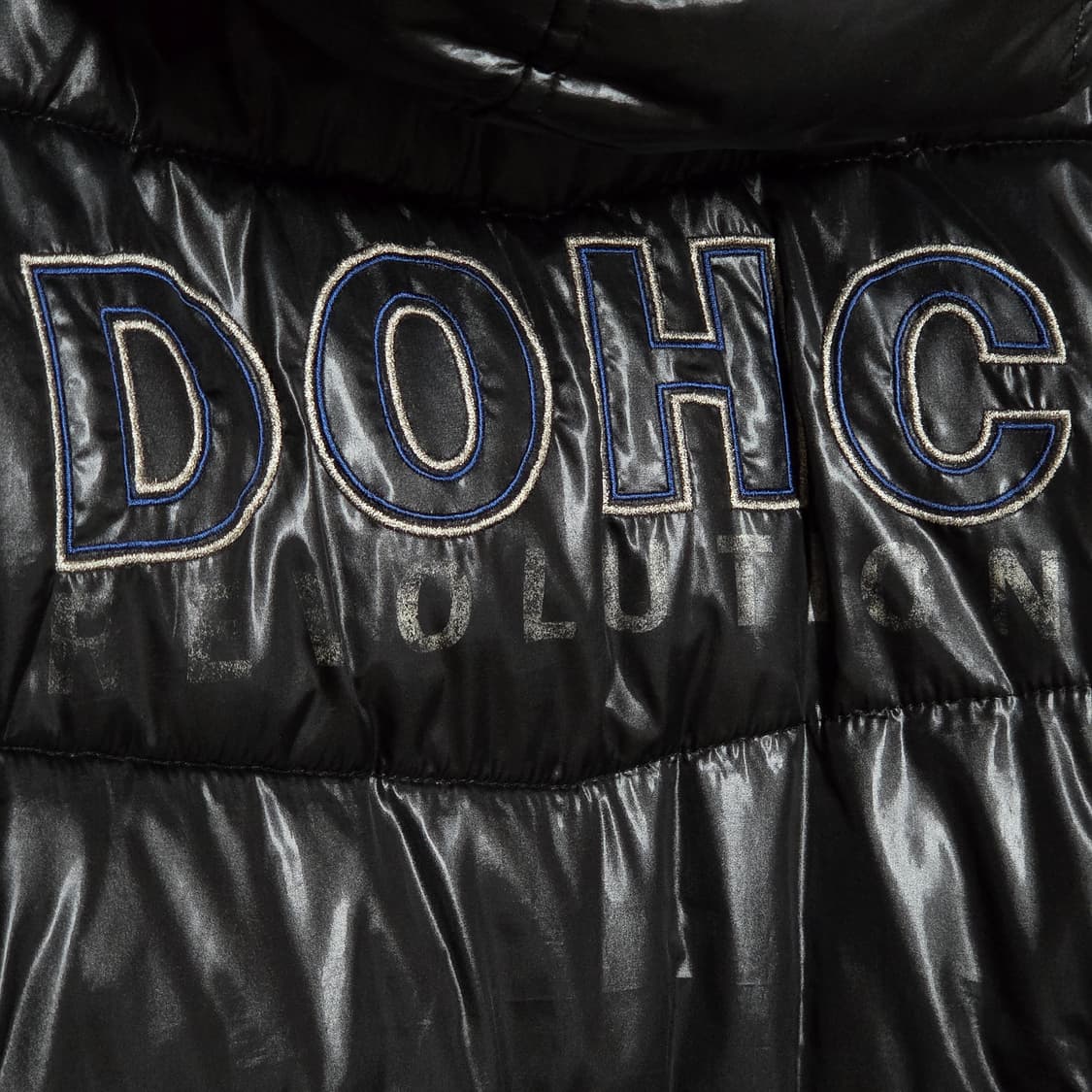 DOHC Y2K 자수 패치 유광 후드 패딩 상품이미지7