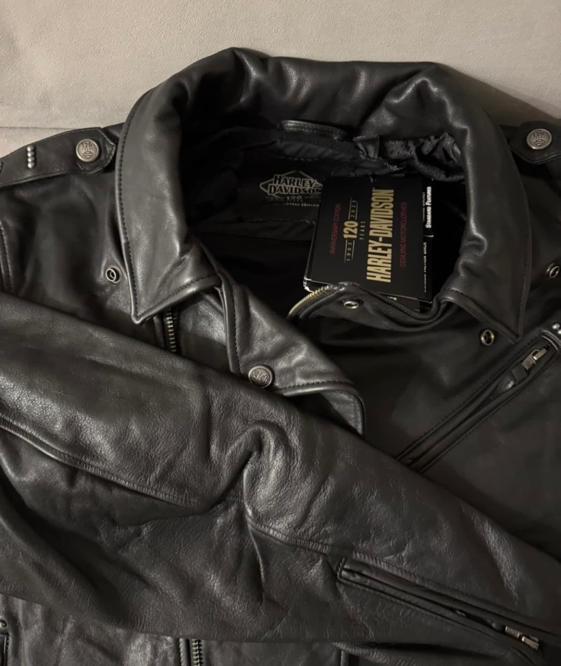 [할리데이비슨/120주년] 가죽 자켓 XL 상품이미지3