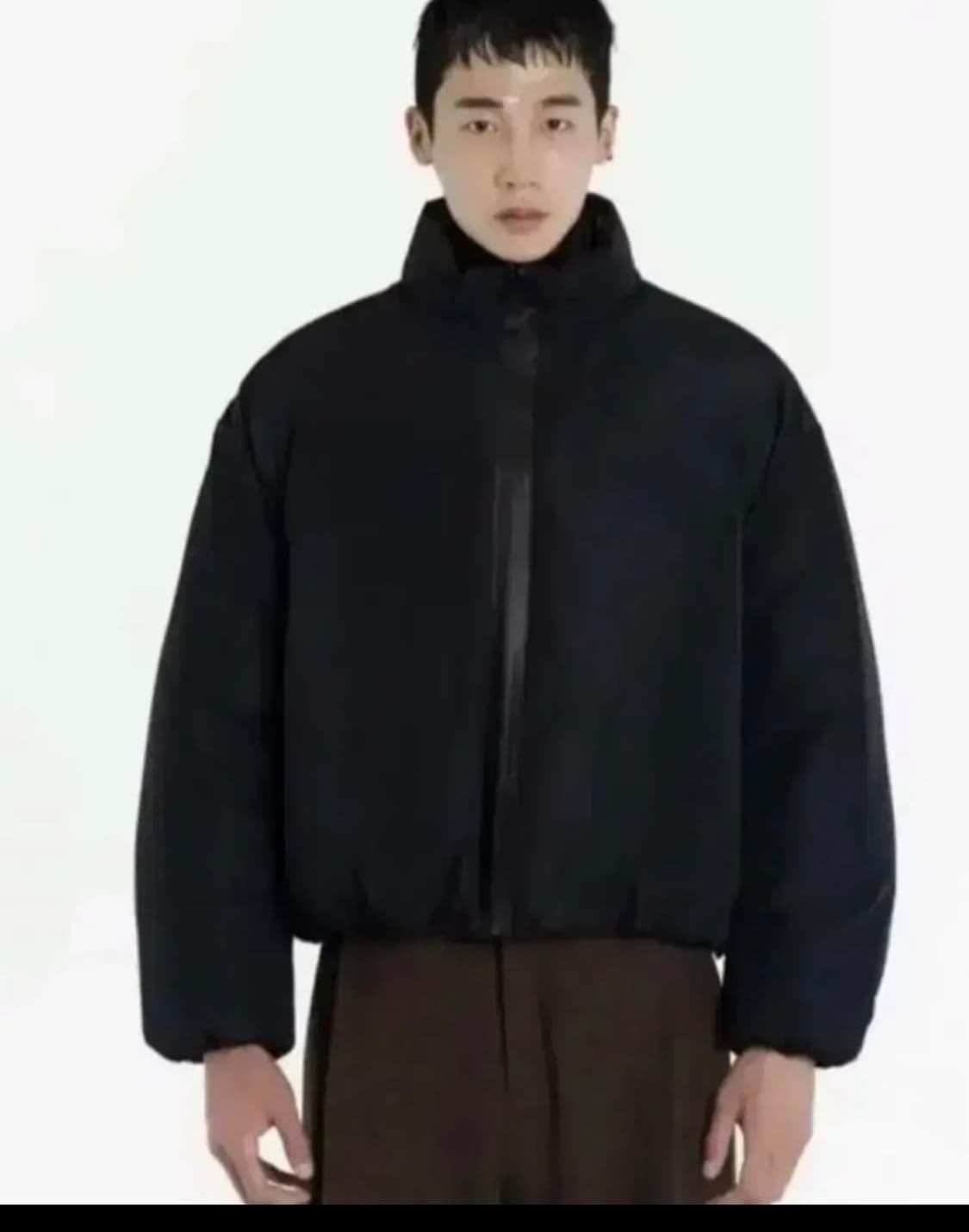 아모멘토 비건레더 리버시블 패딩 블랙 M 상품이미지2