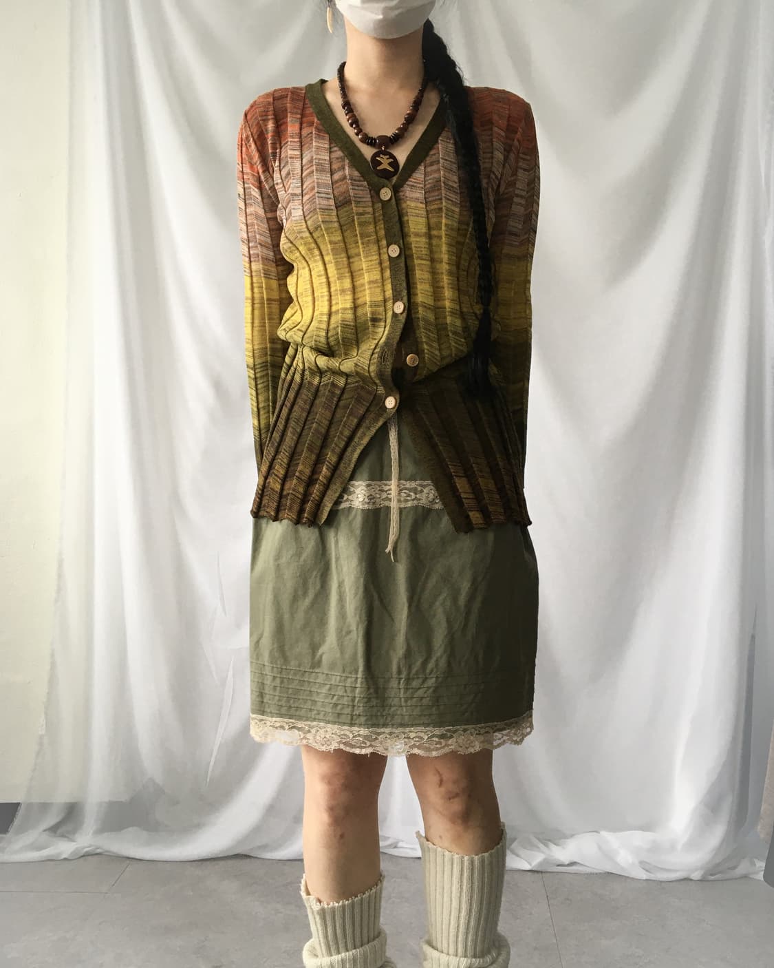 Lace trimming mini skirt 상품이미지4