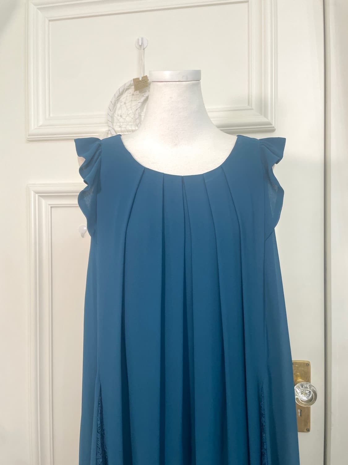 AXES FEMME blue green pleats lace back b 상품이미지5