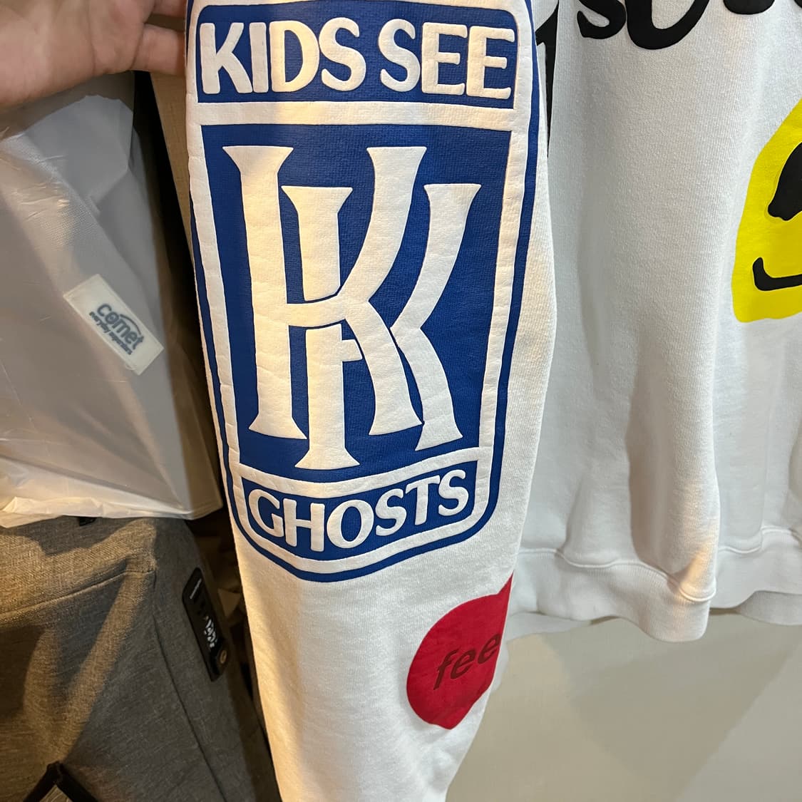 CPFM X KIDS SEE GHOST 맨투맨 화이트 스몰 상품이미지5