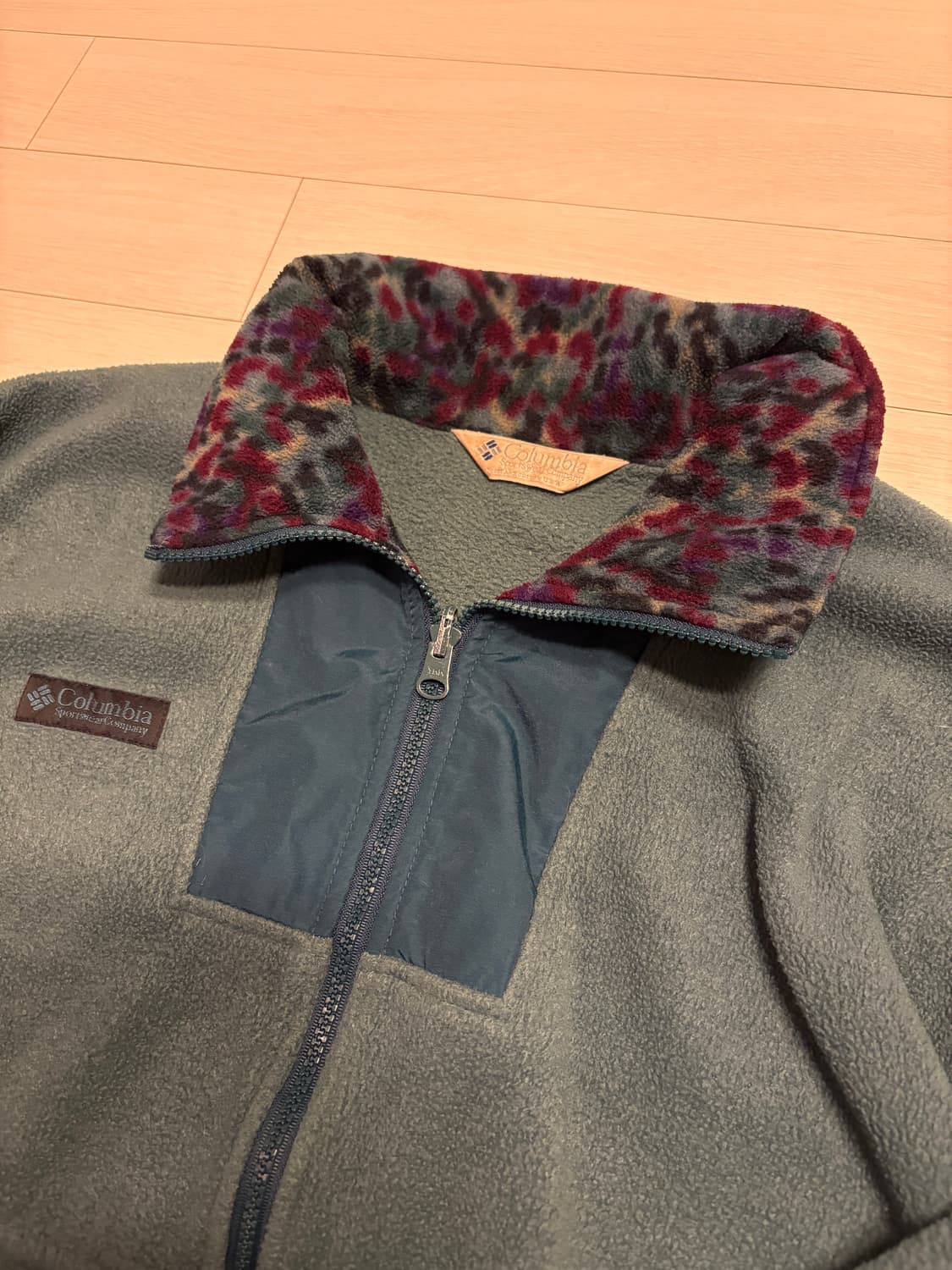 L)90s~00s 콜롬비아 칼라 패턴 플리스 상품이미지2