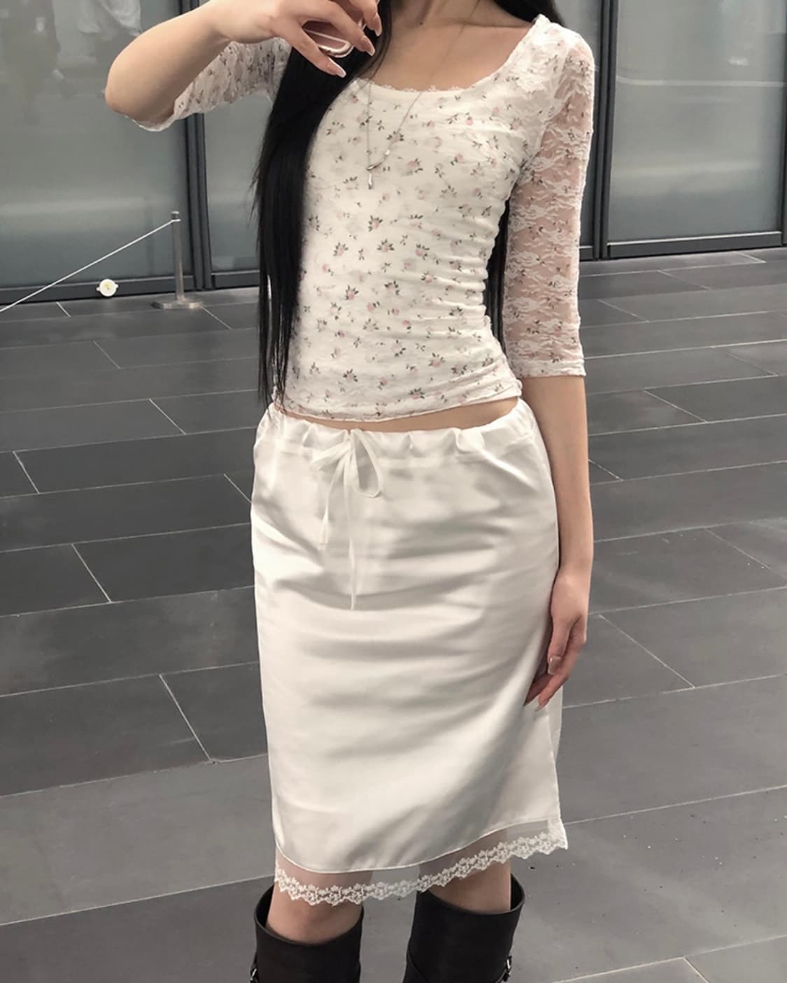 플라워패턴 슬림 7부티 상품이미지2