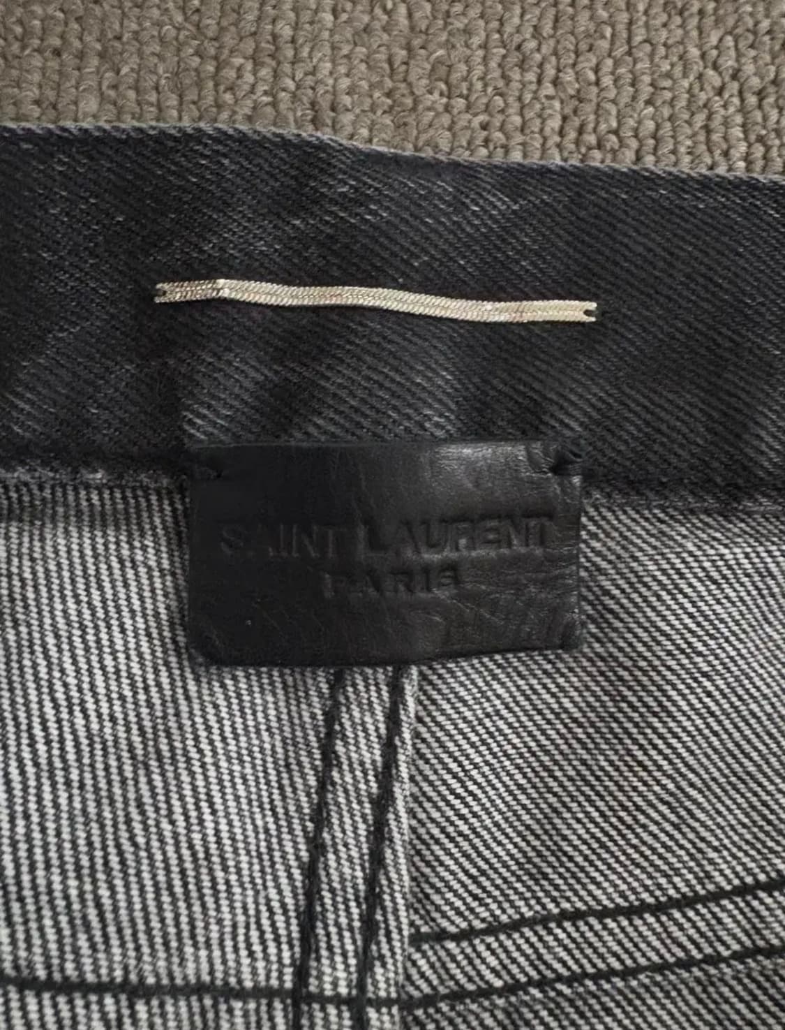 국내판 생로랑 왁싱 블랙 데님팬츠 31 상품이미지3