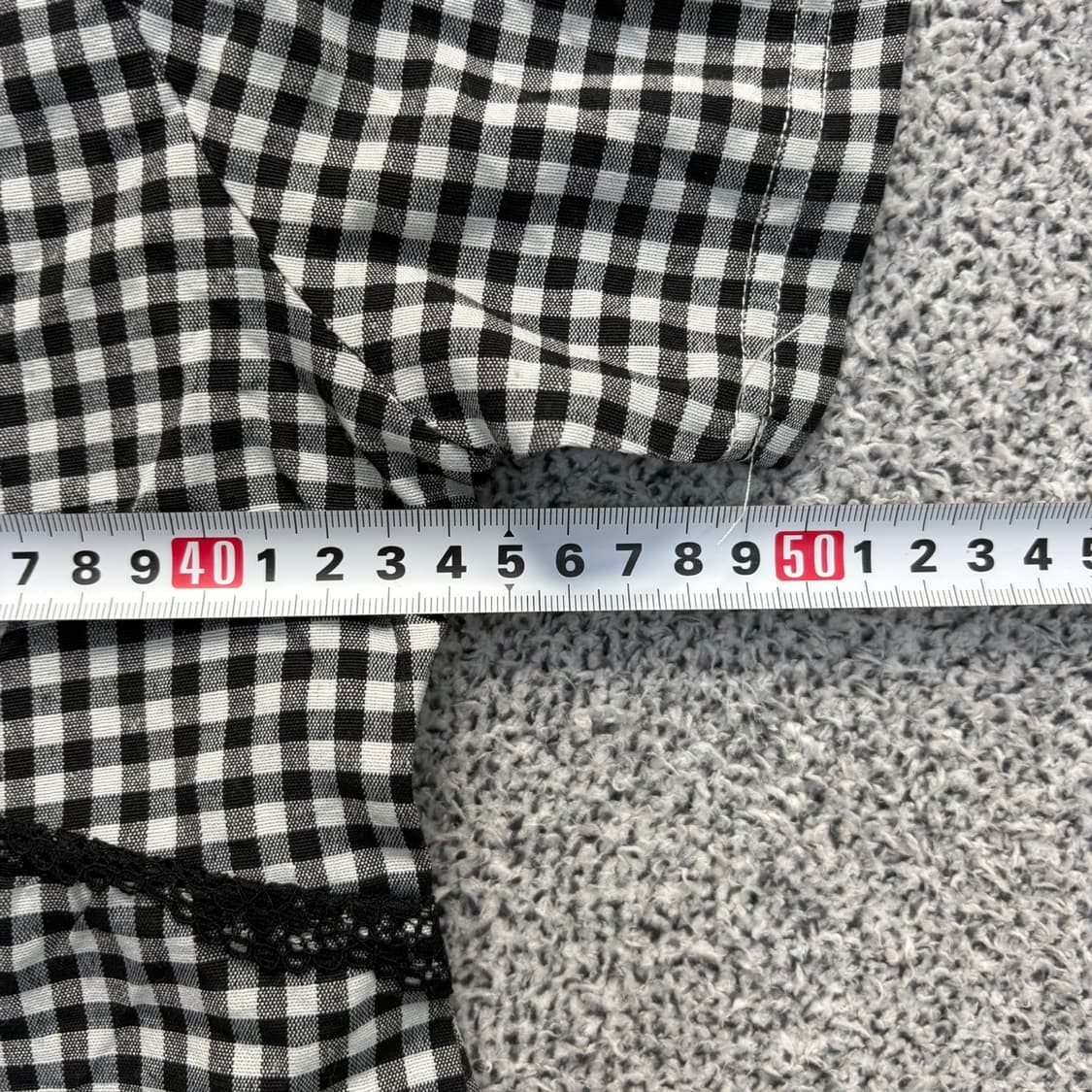 실측확인 빈티지 보세 체크 반팔 원피스 0423J 상품이미지4