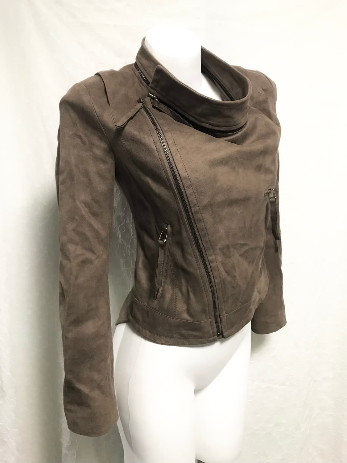 빈티지 아카이브 사선 지퍼 스웨이드 자켓 상품이미지2