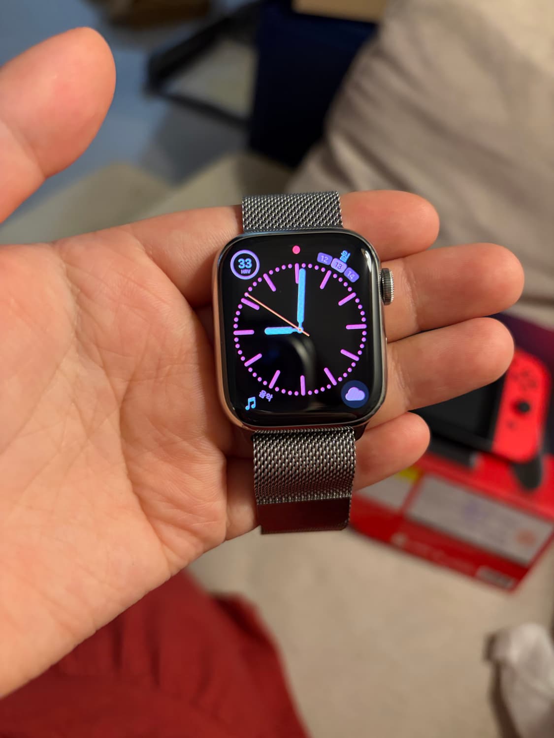 애플워치 시리즈 9 셀룰러 41mm 스테인리스 모델 정품 밀레니엄 루프  상품이미지2
