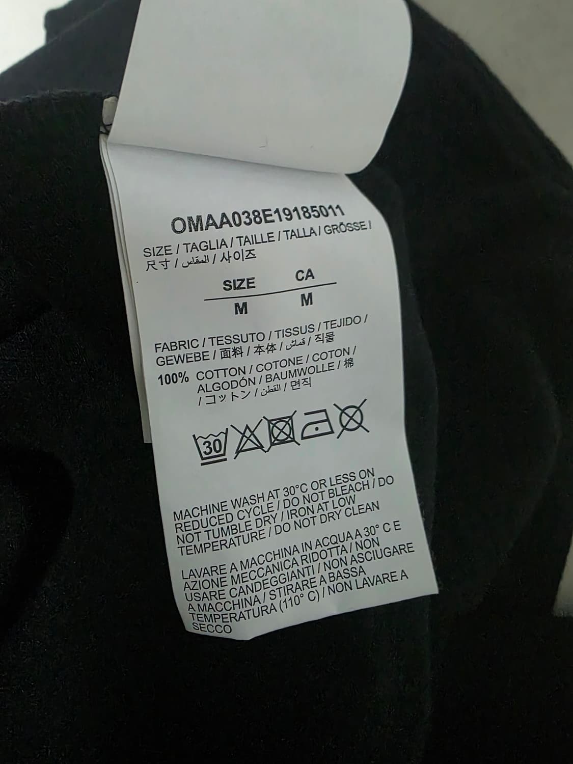 offwhite 오프화이트  핸드 카드 반팔티셔츠 M사이즈 상품이미지4