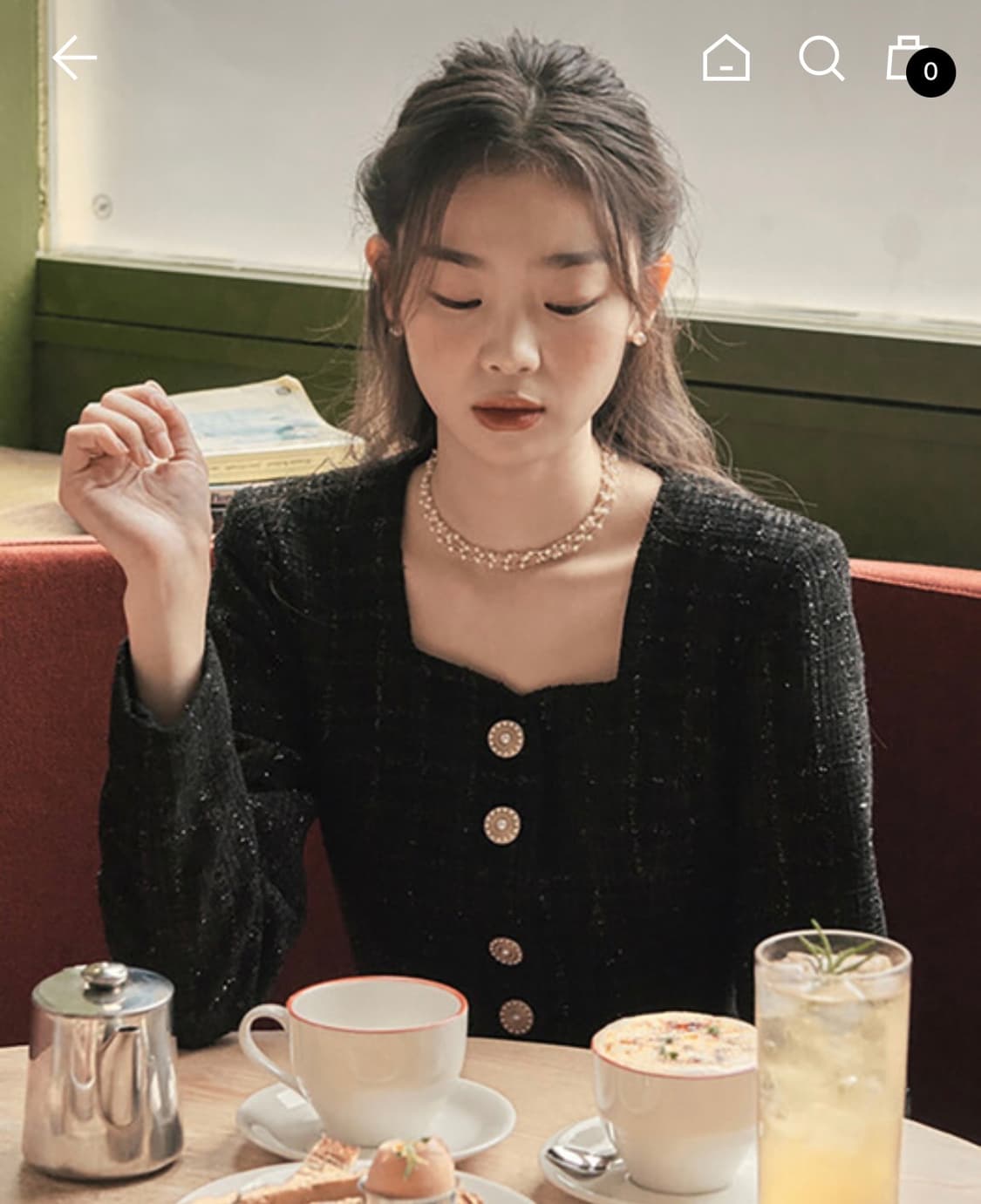 플로움 Heartweed Dress 하트 트위드 원피스 S 상품이미지3