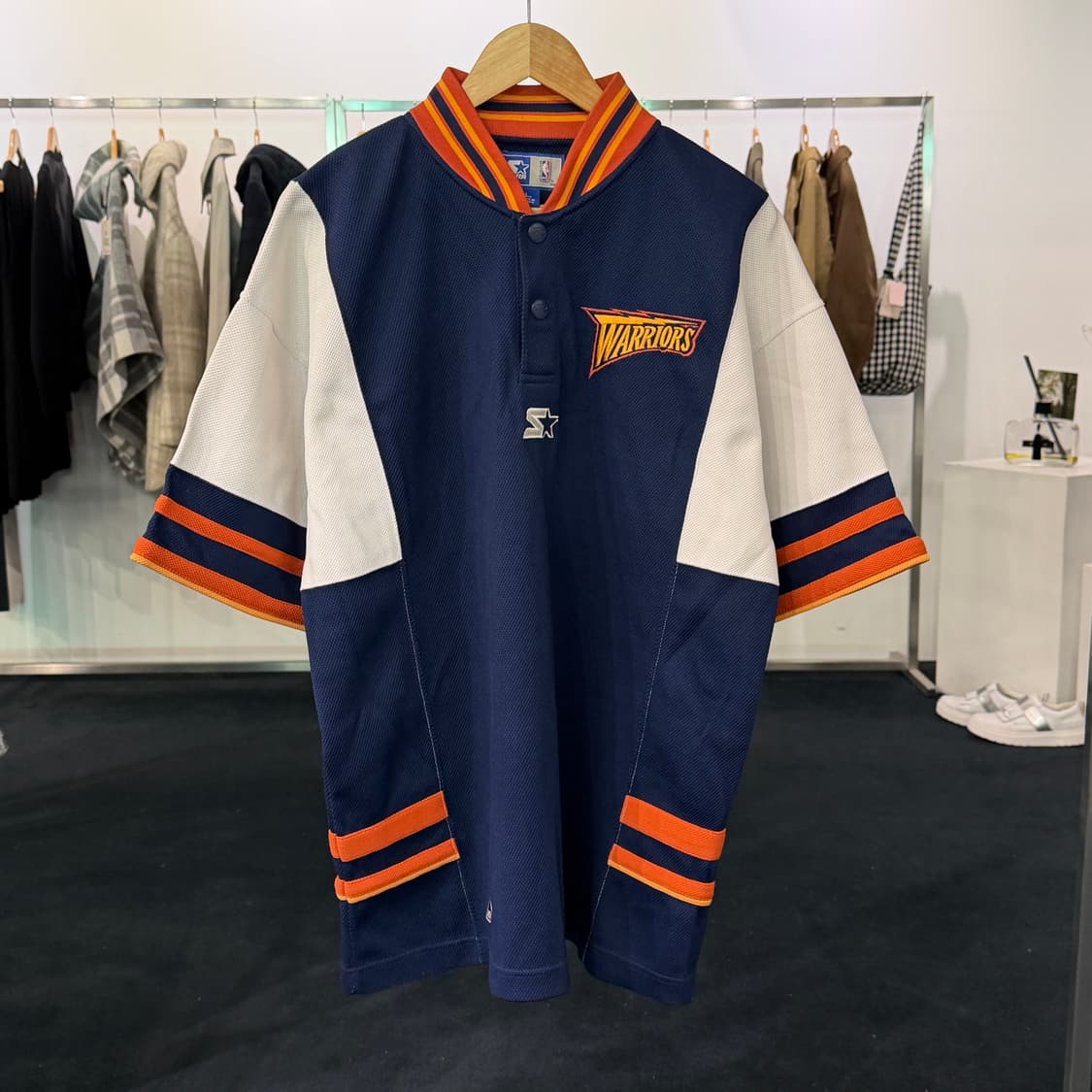 [L] 스타터 골든스테이트 워리어스 슈팅져지 상품이미지1