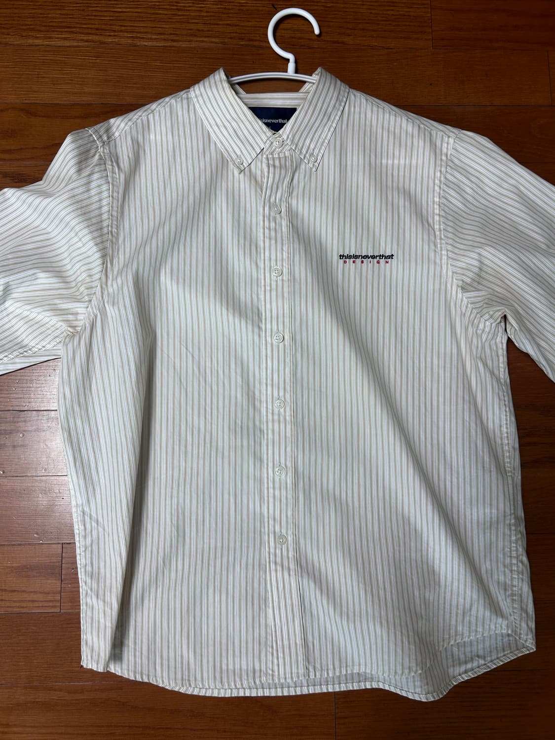 디스이즈네버댓 dsn striped shirt beige(구매가격12만원 상품이미지1