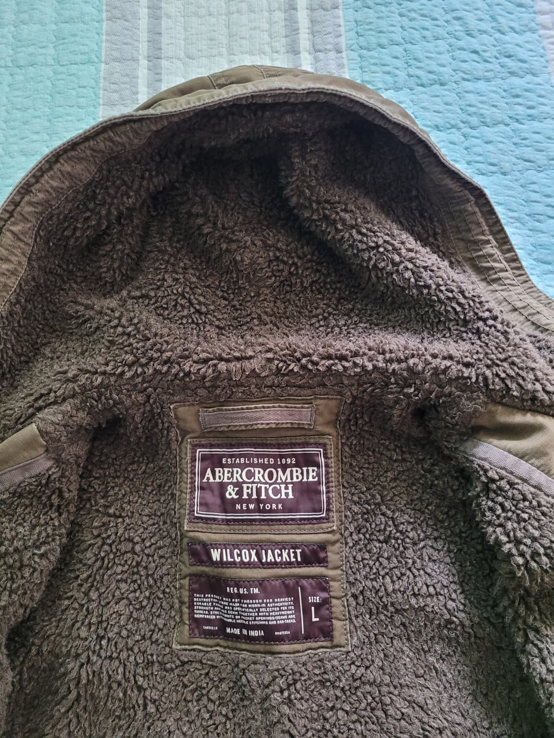 아베크롬비 Abercrombie 윌콕스 대장급 헤비야상울프죠자켓 110 상품이미지6