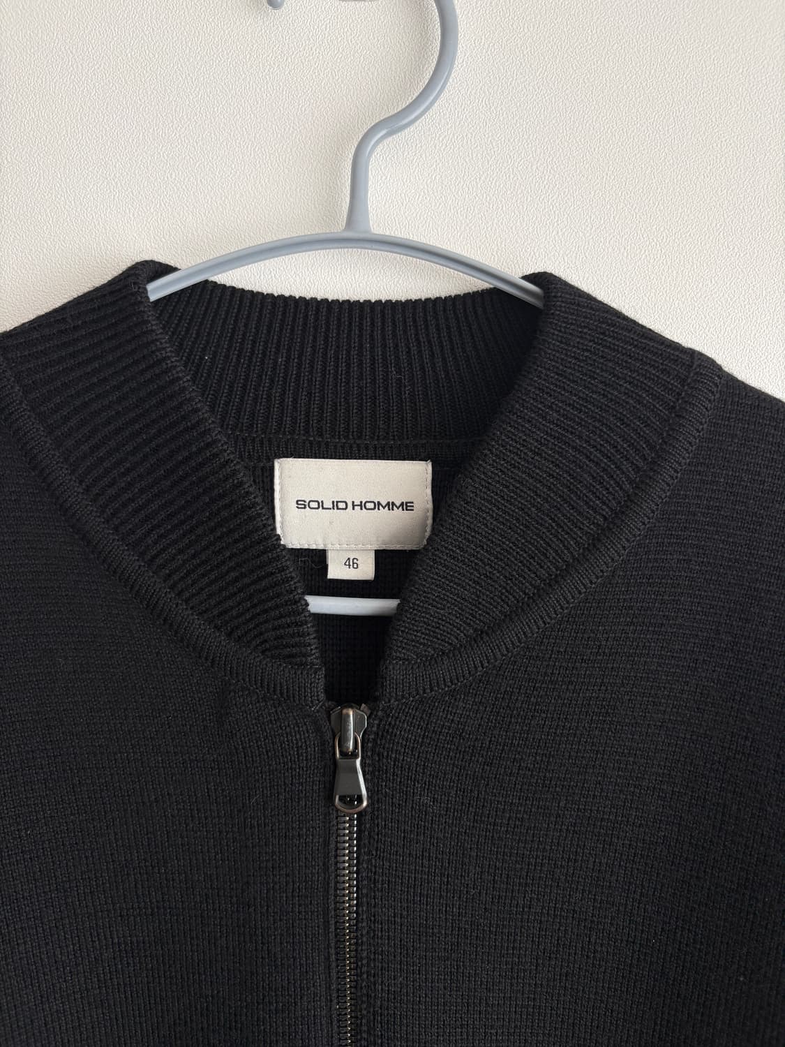 솔리드 옴므 블랙 울 집업 자켓 상품이미지2