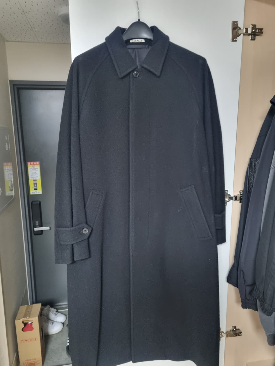 오라리 23fw 캐시미어 울 모저코트 black 상품이미지2