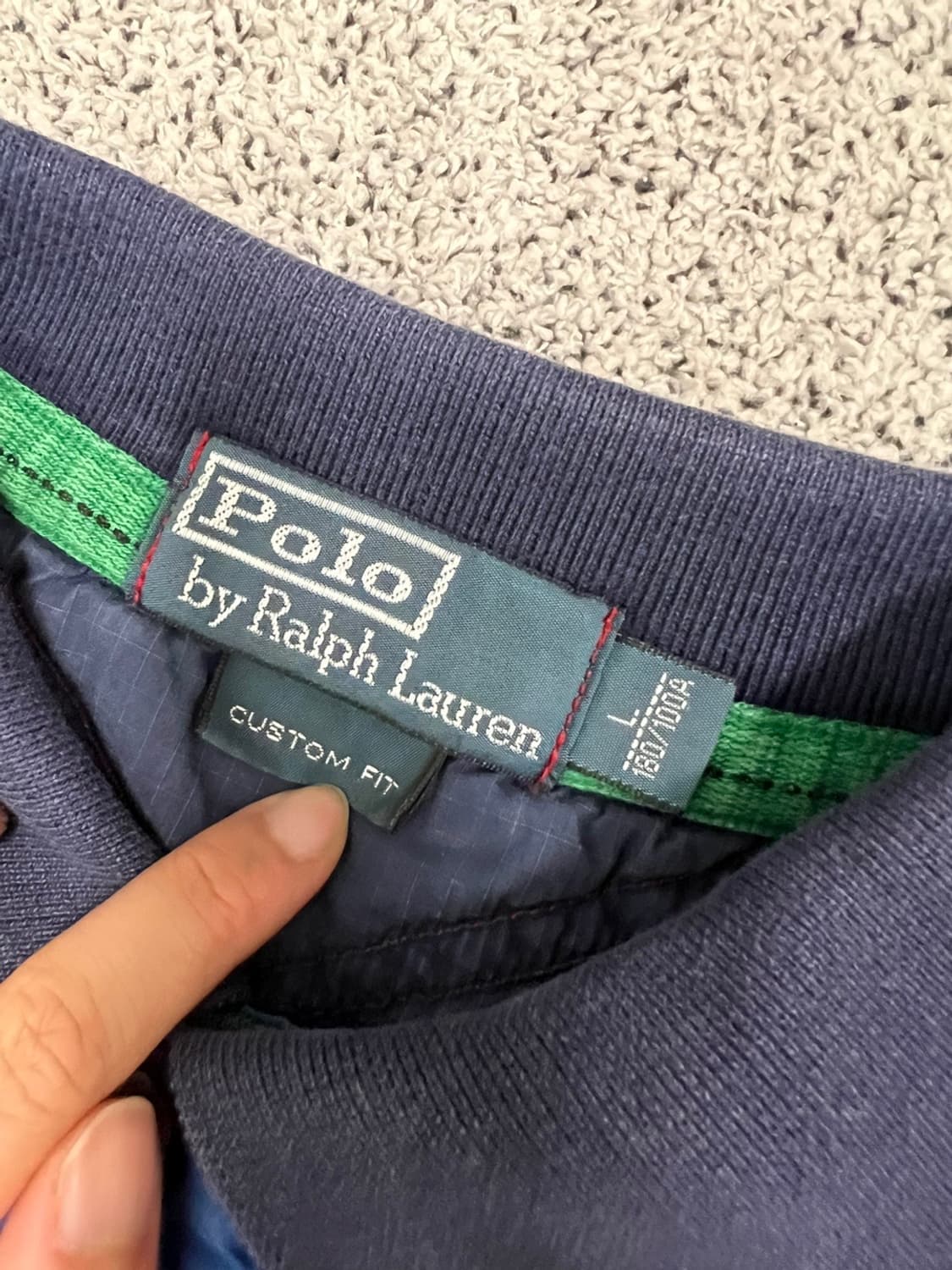 (L) 폴로 커스텀 핏 빅포니 성조기 카라 티 상품이미지4