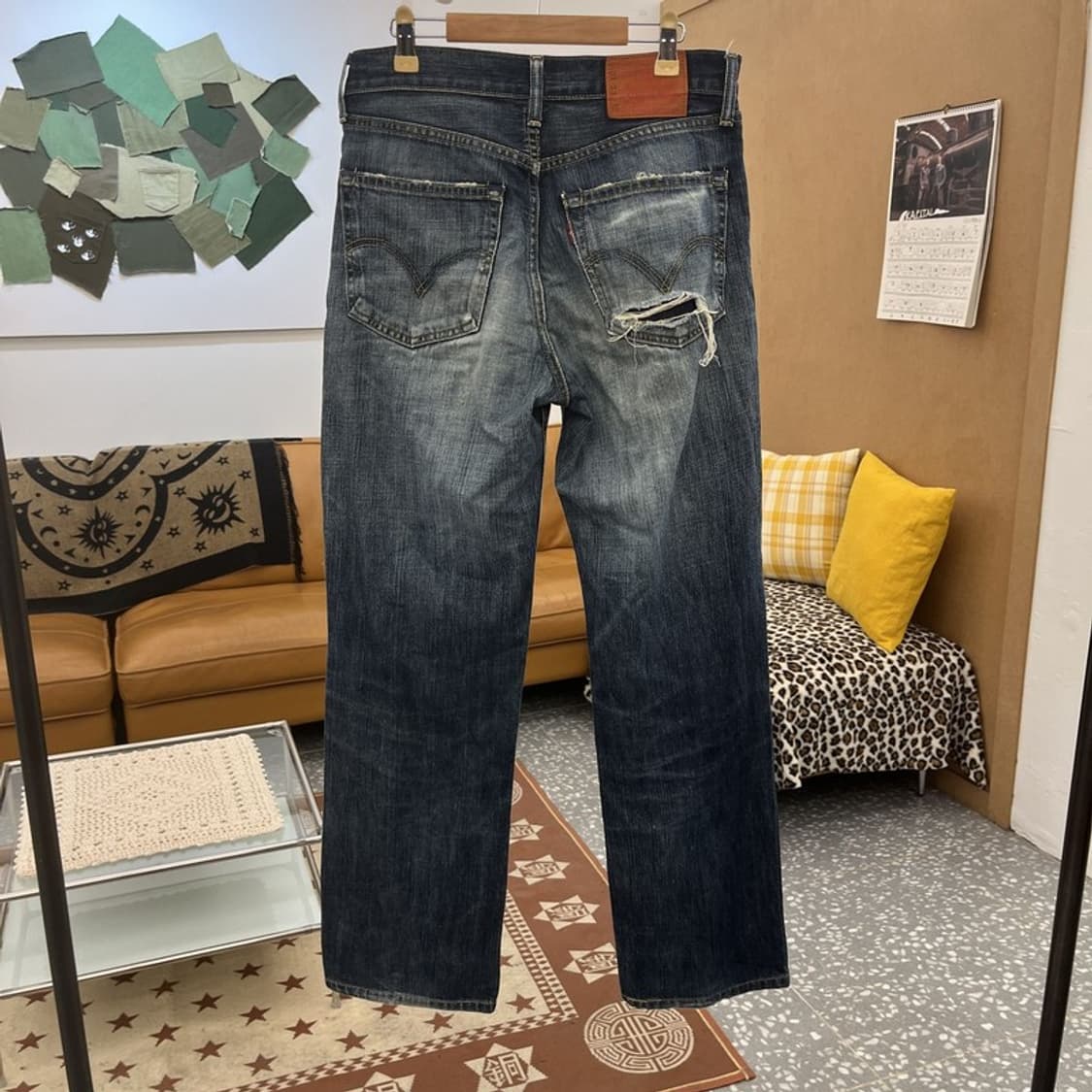 리바이스 빈티지 일본판 데미지 아메카지 데님팬츠 31인치 C10366 상품이미지4
