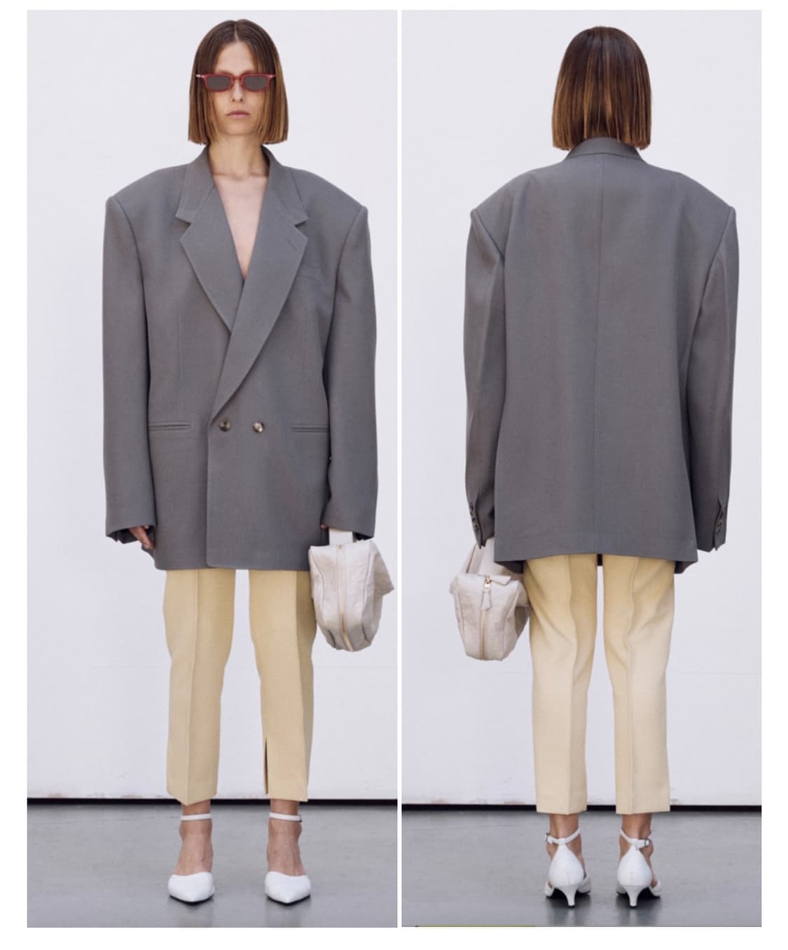 렉토 그루브 오버사이즈 테일러드 자켓 그레이 XS 상품이미지1