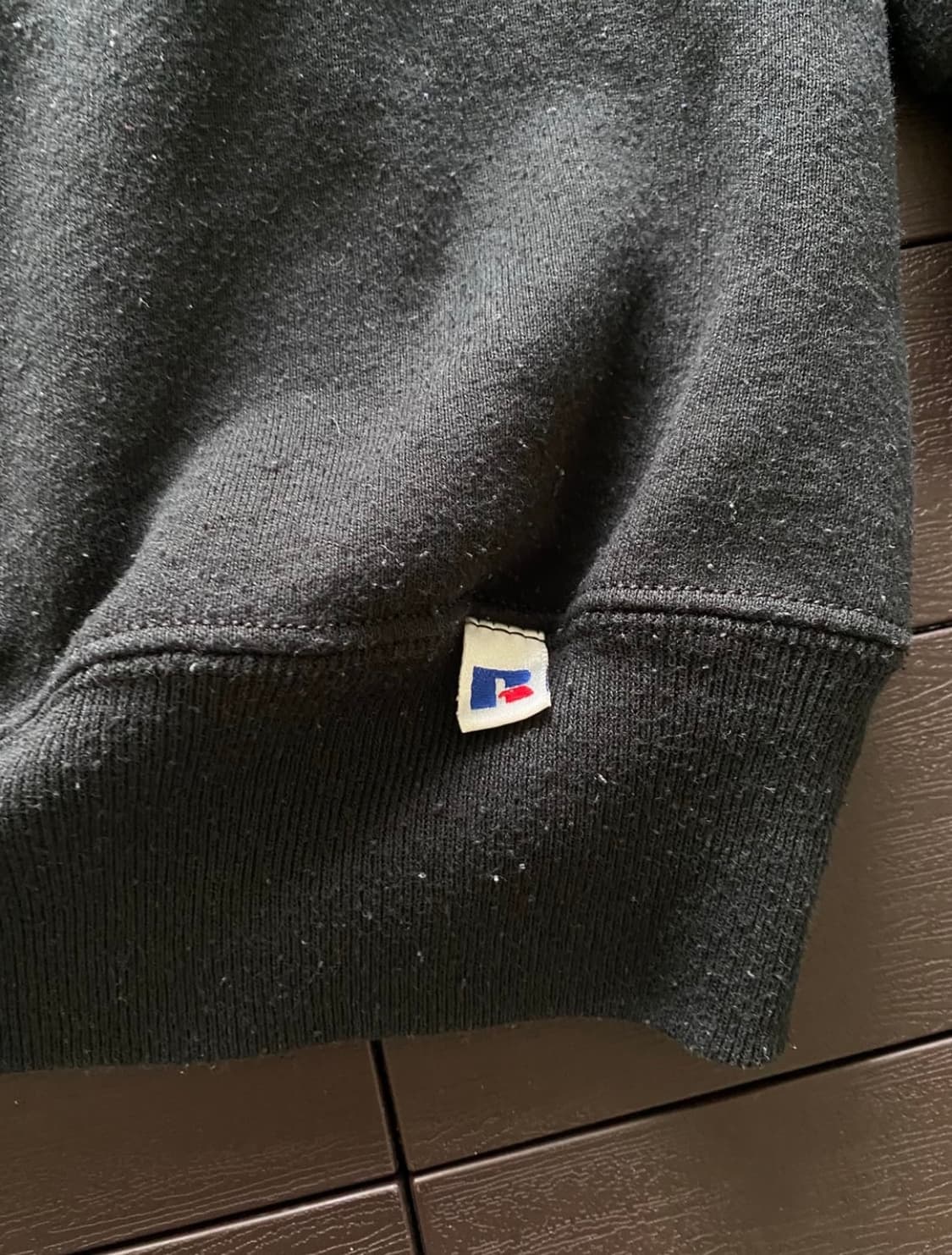 (XL) 90s 빈티지 러셀 스웻셔츠 블랙 USA 상품이미지4
