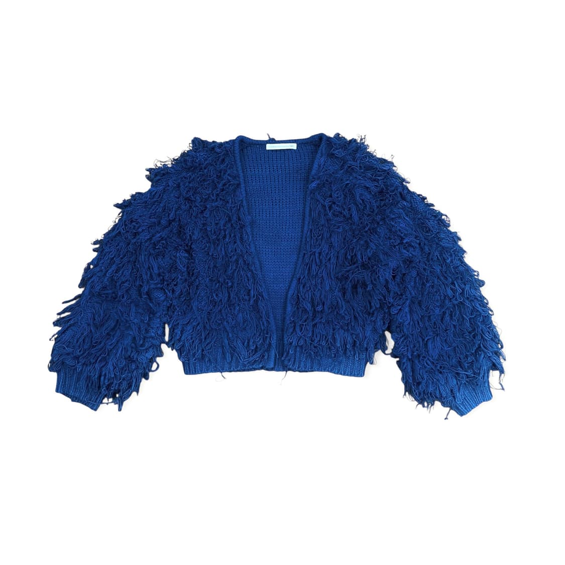 Navy Long Fur Crop Cardigan 상품이미지2