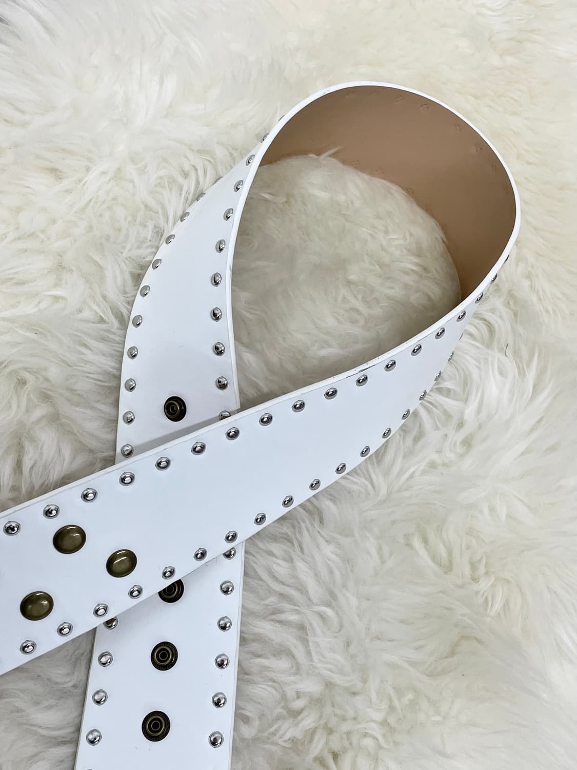 락시크 스터드 와이드 벨트 상품이미지5