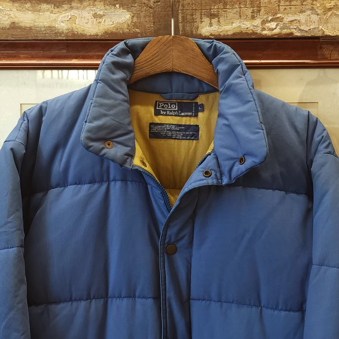 90s 폴로 다운 패딩 파스텔 블루 마운틴 파카 L 상품이미지5
