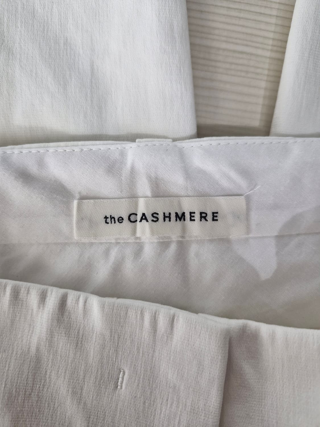 더캐시미어 여성 코튼 팬츠 화이트 상품이미지5