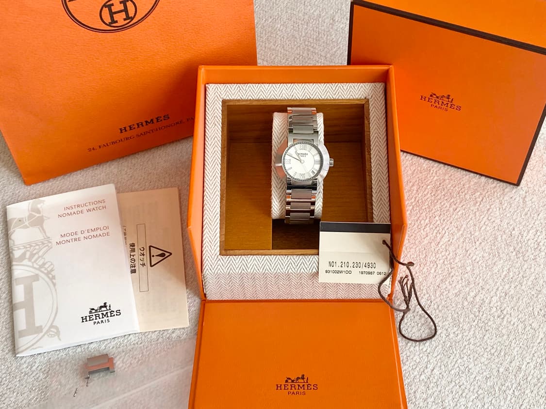 에르메스 노마드 NO1.210 여성용 쿼츠 28mm 화이트 다이얼 스틸 상품이미지2