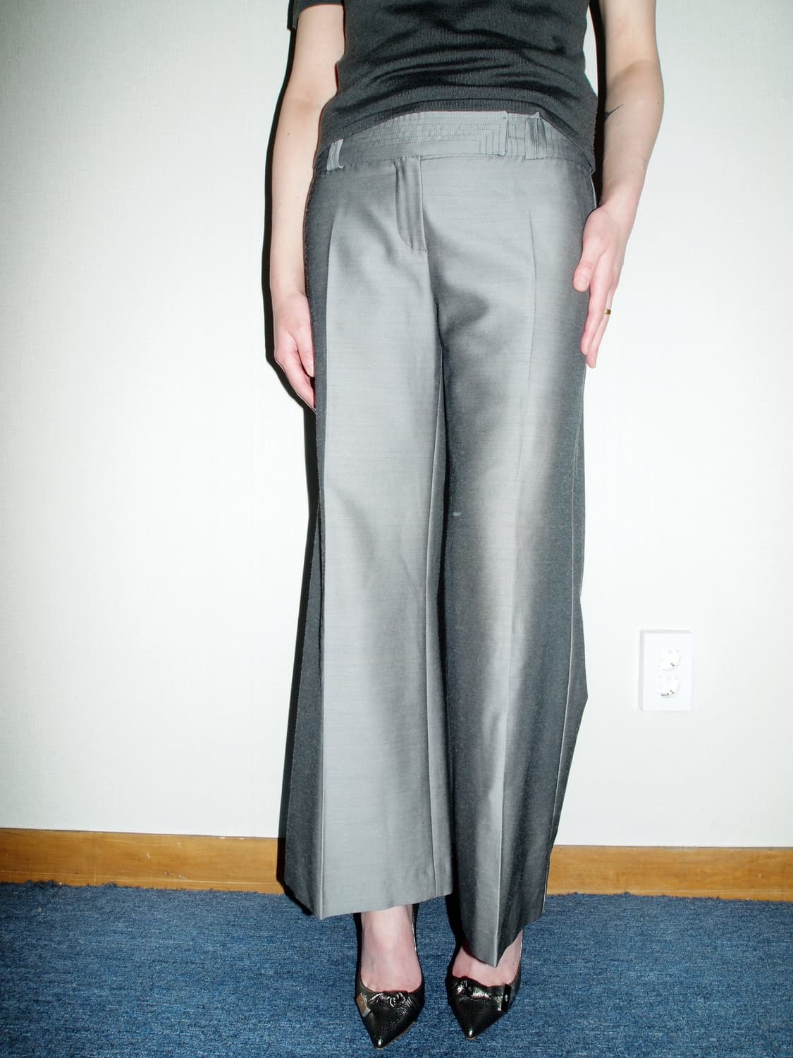 Wool Low Rise Wide Pants 상품이미지1