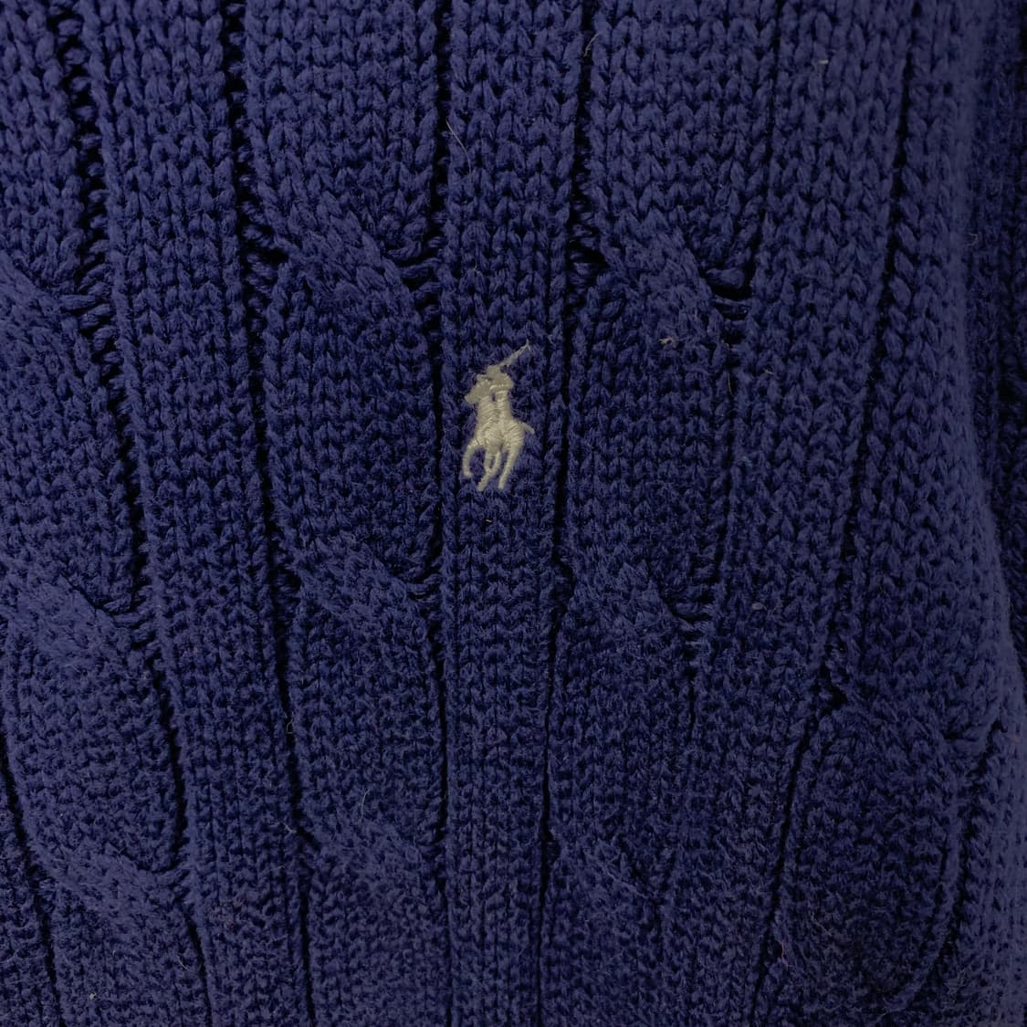 폴로 랄프로렌 네이비 꽈배기 목폴라 터틀넥 니트 상품이미지3