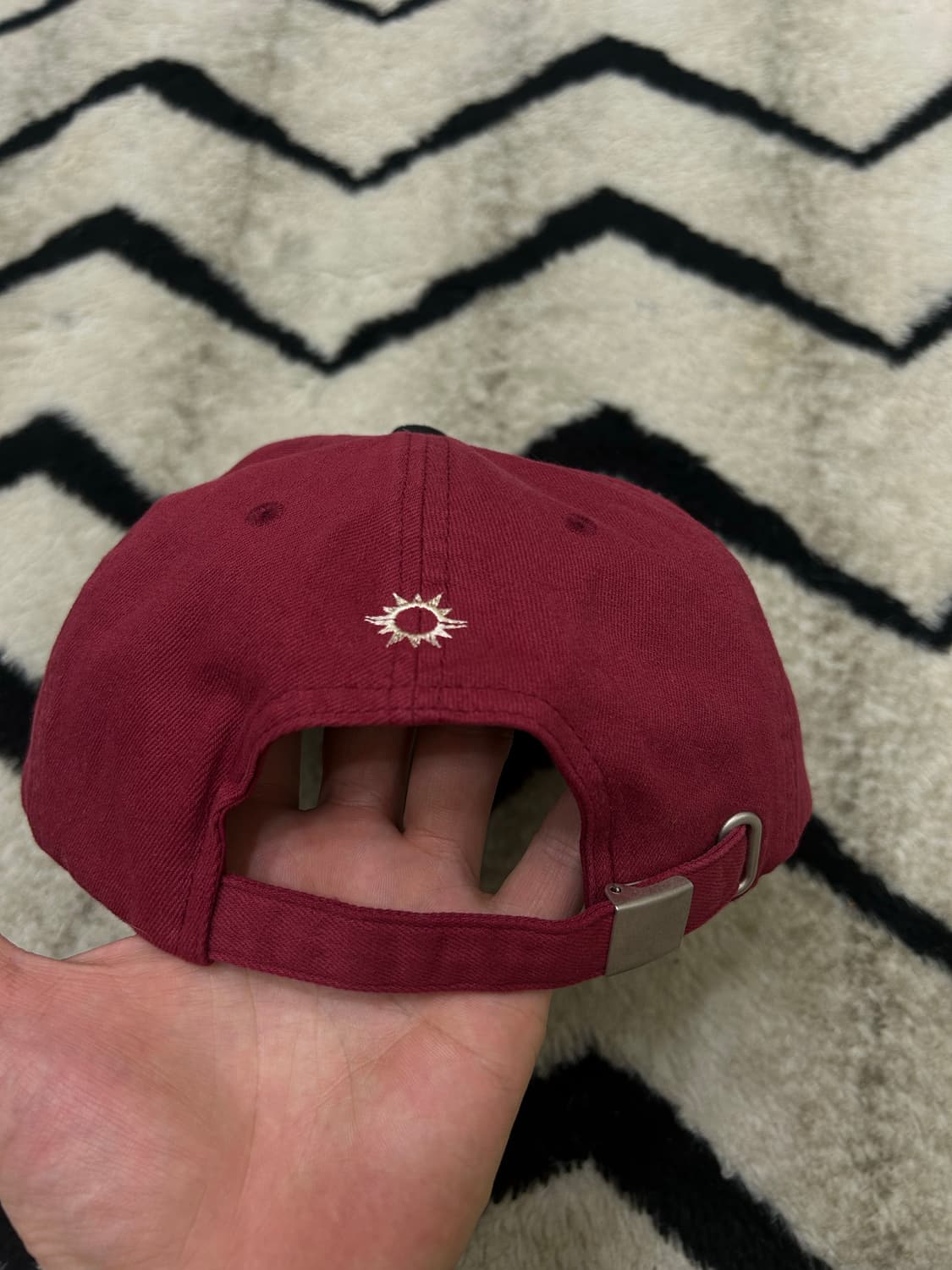 헬로선라이즈 워시드 캡/블랙레드 상품이미지2